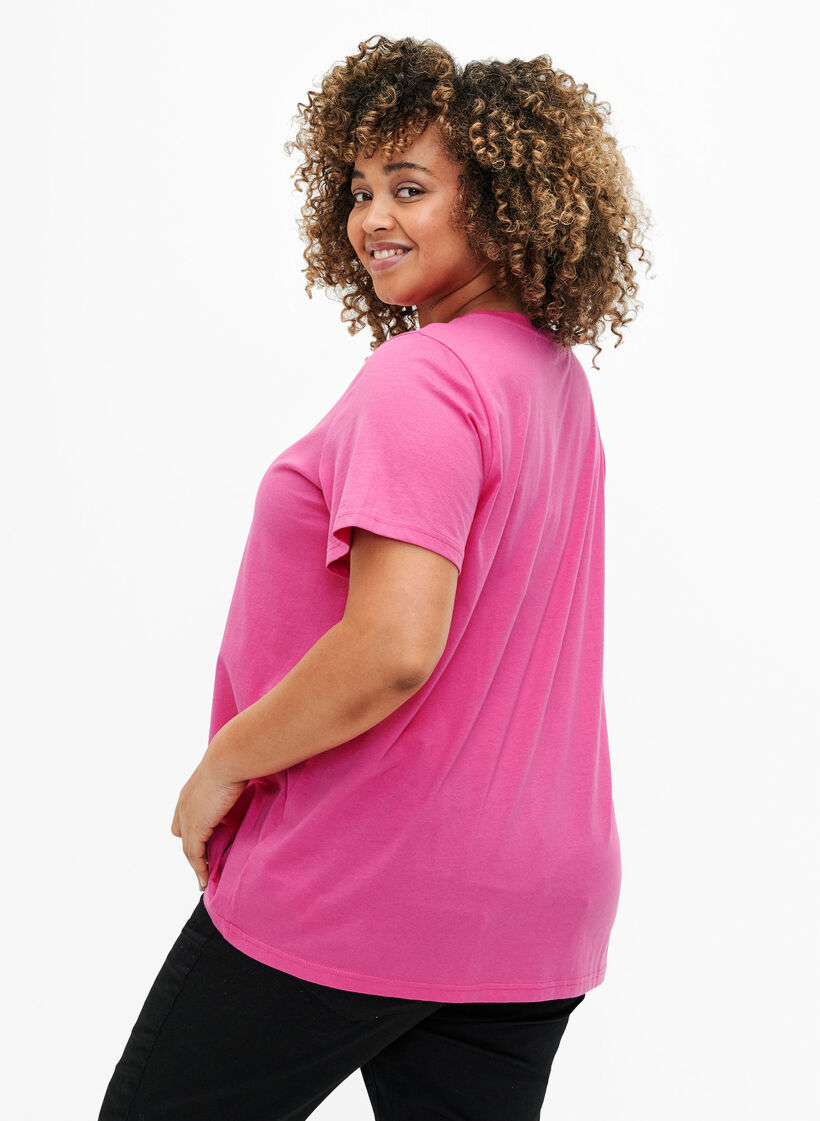 Cotton T-shirt with gold-colored text, R.Sorbet w.Gold Love, Model image number 1