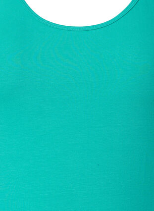 Cotton basic top, Aqua Green, Packshot image number 2