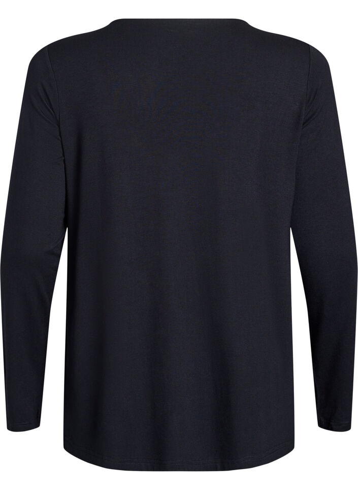 Short kimono in viscose, Black, Packshot image number 1