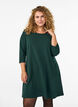 FLASH - Short A-line dress with 3/4 sleeves, Green, Model image number 0