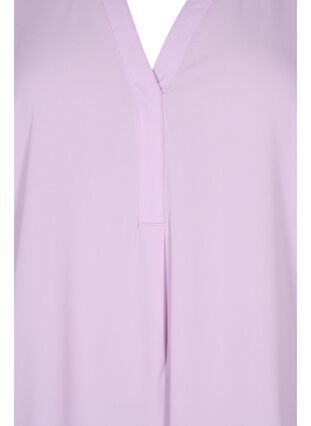 Short-sleeved v-neck blouse, Orchid Bloom, Packshot image number 2