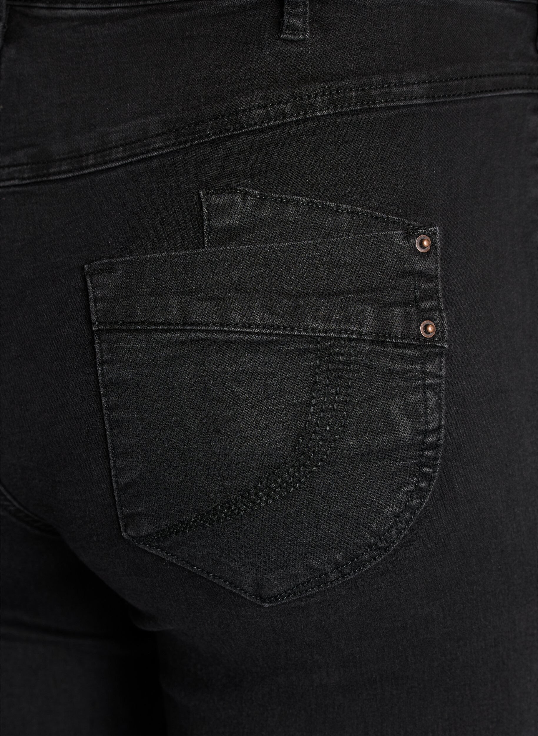 ZizzifashionRegular fit Gemma jeans with high waist, Black, Packshot image number 3