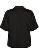 Polka dot shirt blouse with lapels, Black, Packshot image number 1