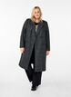 Long wool coat with herringbone pattern, Dark Grey Melange, Model image number 2