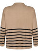 Blouse with a high neck and long sleeves, Beige, Packshot image number 1