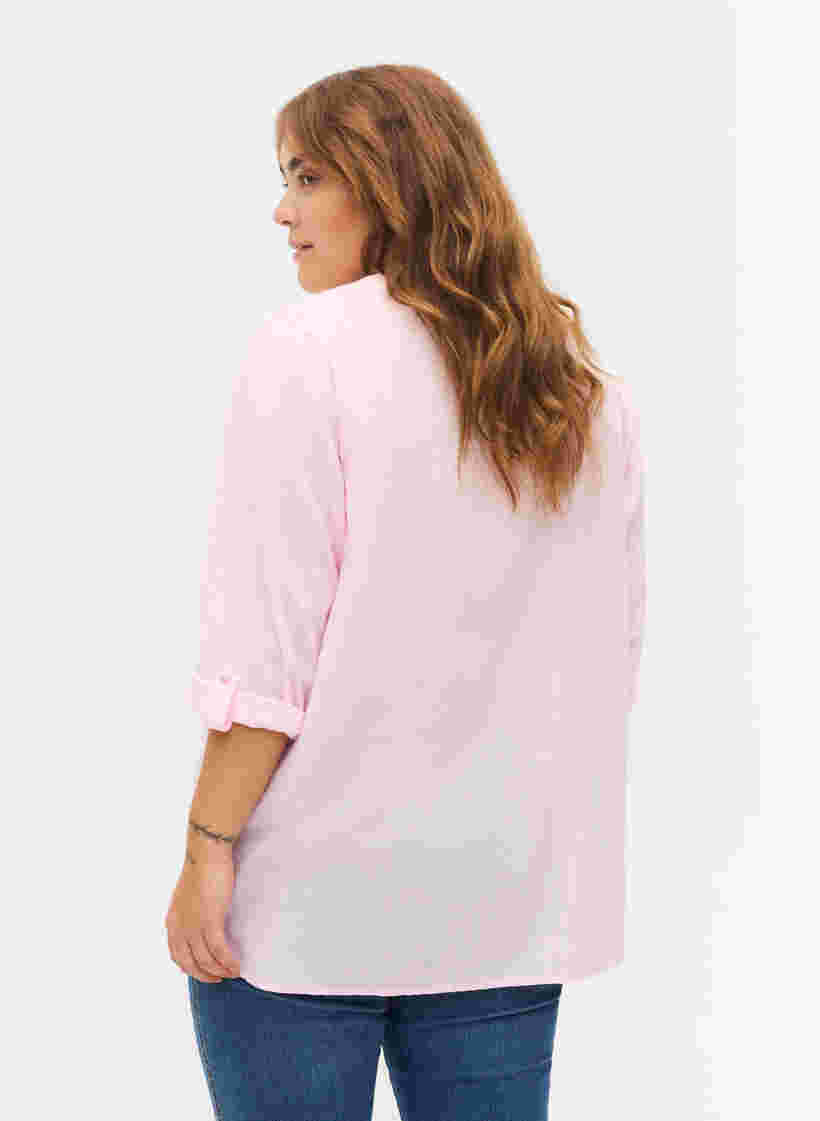 Cotton blouse with lace details, Pink-A-Boo, Model image number 1