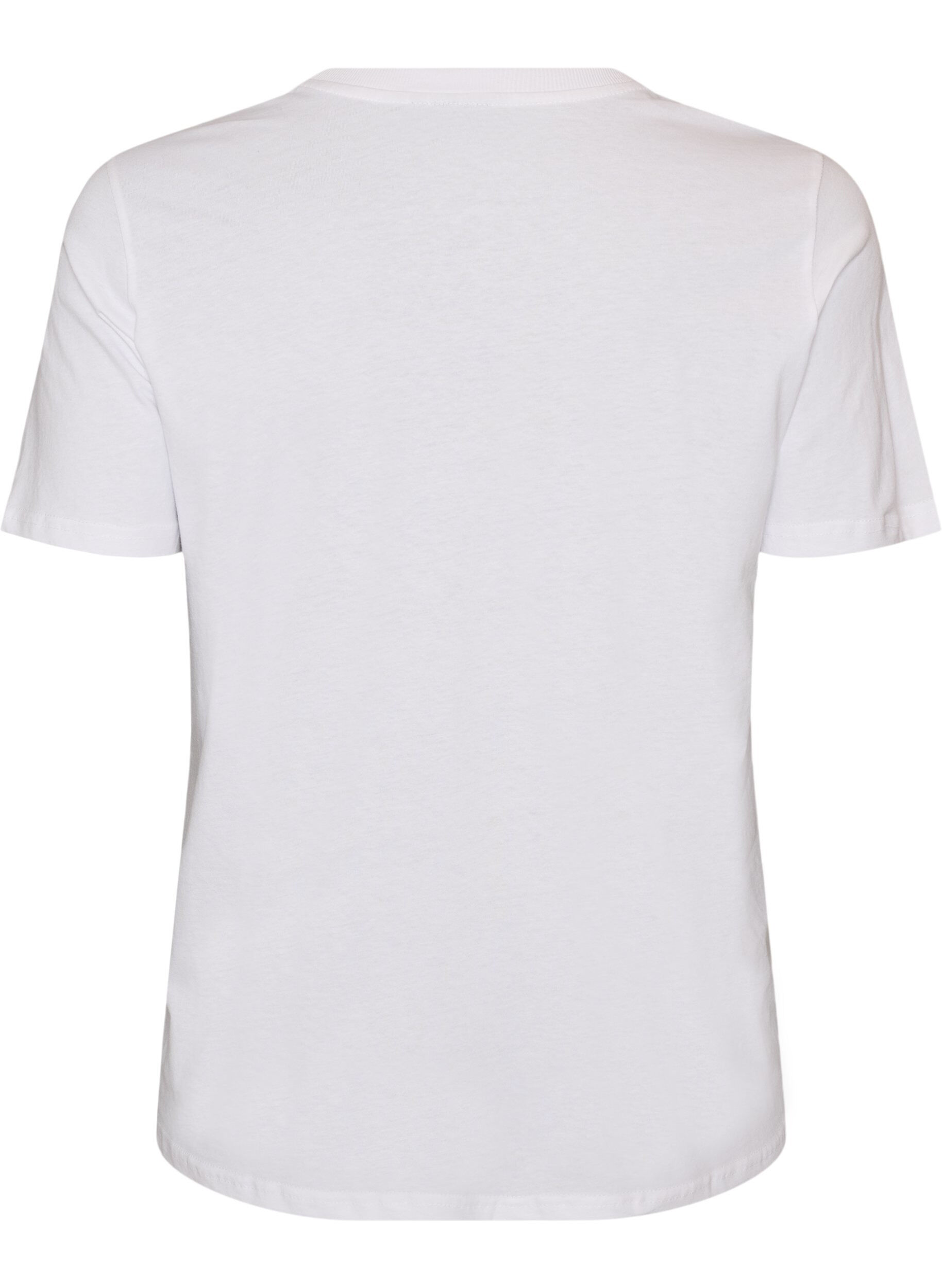 ZizzifashionCotton T-shirt with print, White, Packshot image number 1