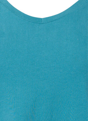 Basic plain cotton t-shirt, Brittany Blue, Packshot image number 2