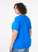 Basic cotton T-shirt with round neck, Blue, Model image number 2