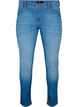 Emily jeans with regular waist and slim fit, Blue denim, Packshot image number 0