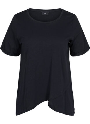 Cotton t-shirt with short sleeves, Black, Packshot image number 0