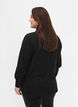 Cotton shirt with broderie anglaise, Black, Model image number 1