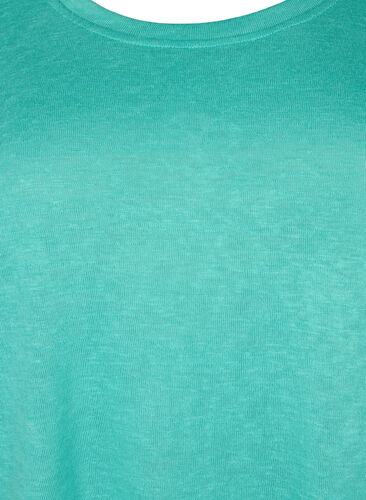 Blouse with 3/4 sleeves, Turquoise, Packshot image number 2
