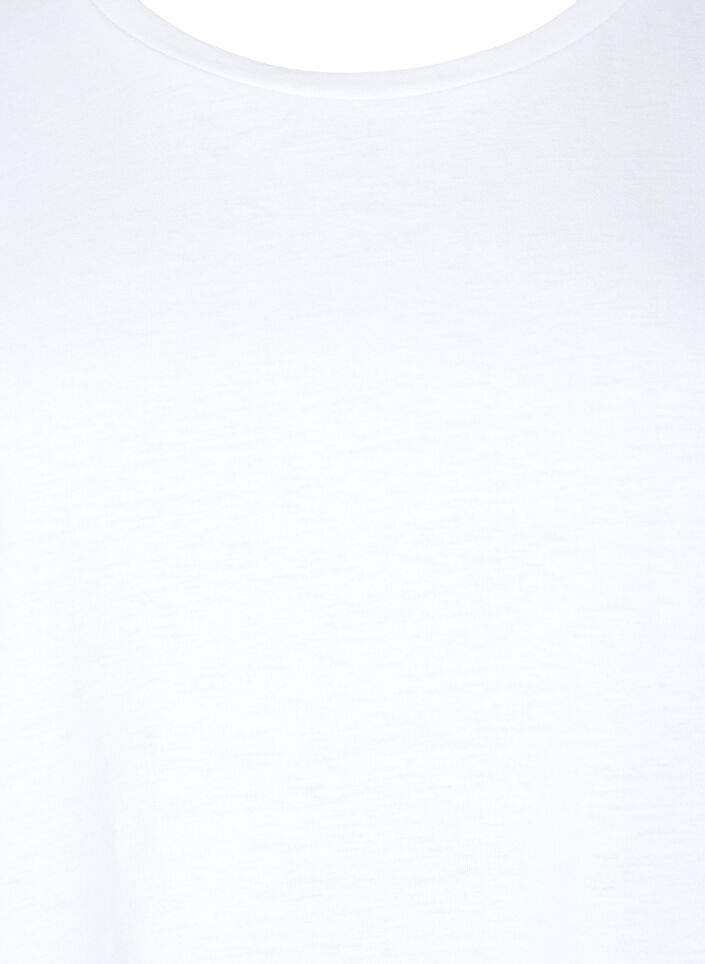 Short-sleeved t-shirt in a cotton blend, White, Packshot image number 2