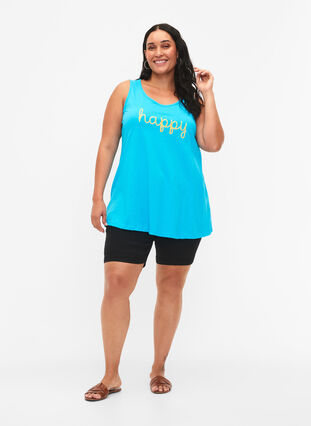 Cotton top with a-shape, Blue Atoll W. Happy, Model image number 2