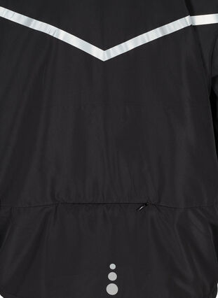 Sporty reflective jacket with zip, Black, Packshot image number 3