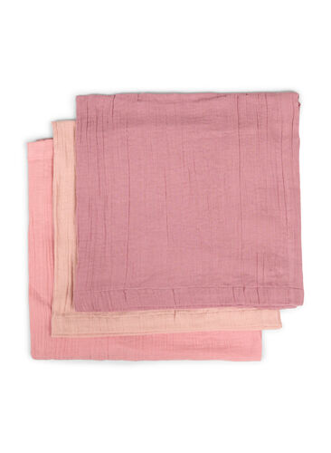 Cotton muslin cloth 3-pack, Rose, Packshot image number 0
