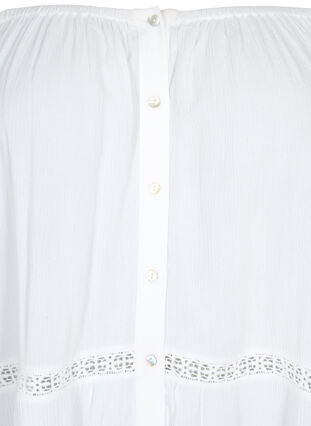 Beach tunic with off-shoulder, White, Packshot image number 2
