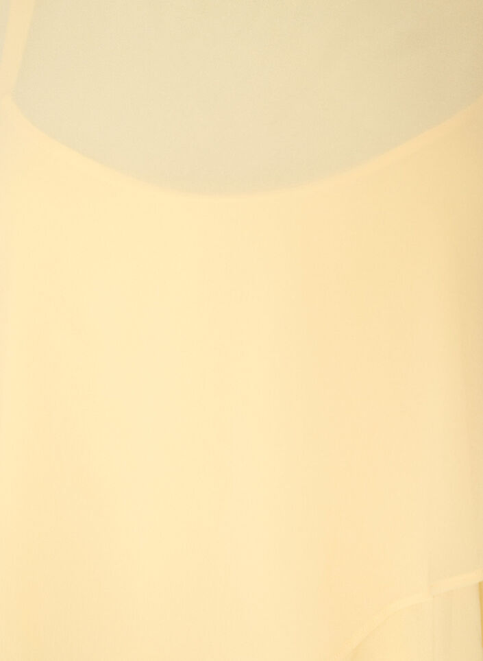 Maxi dress with ruffle layers and detachable cape, Yellow, Packshot image number 2