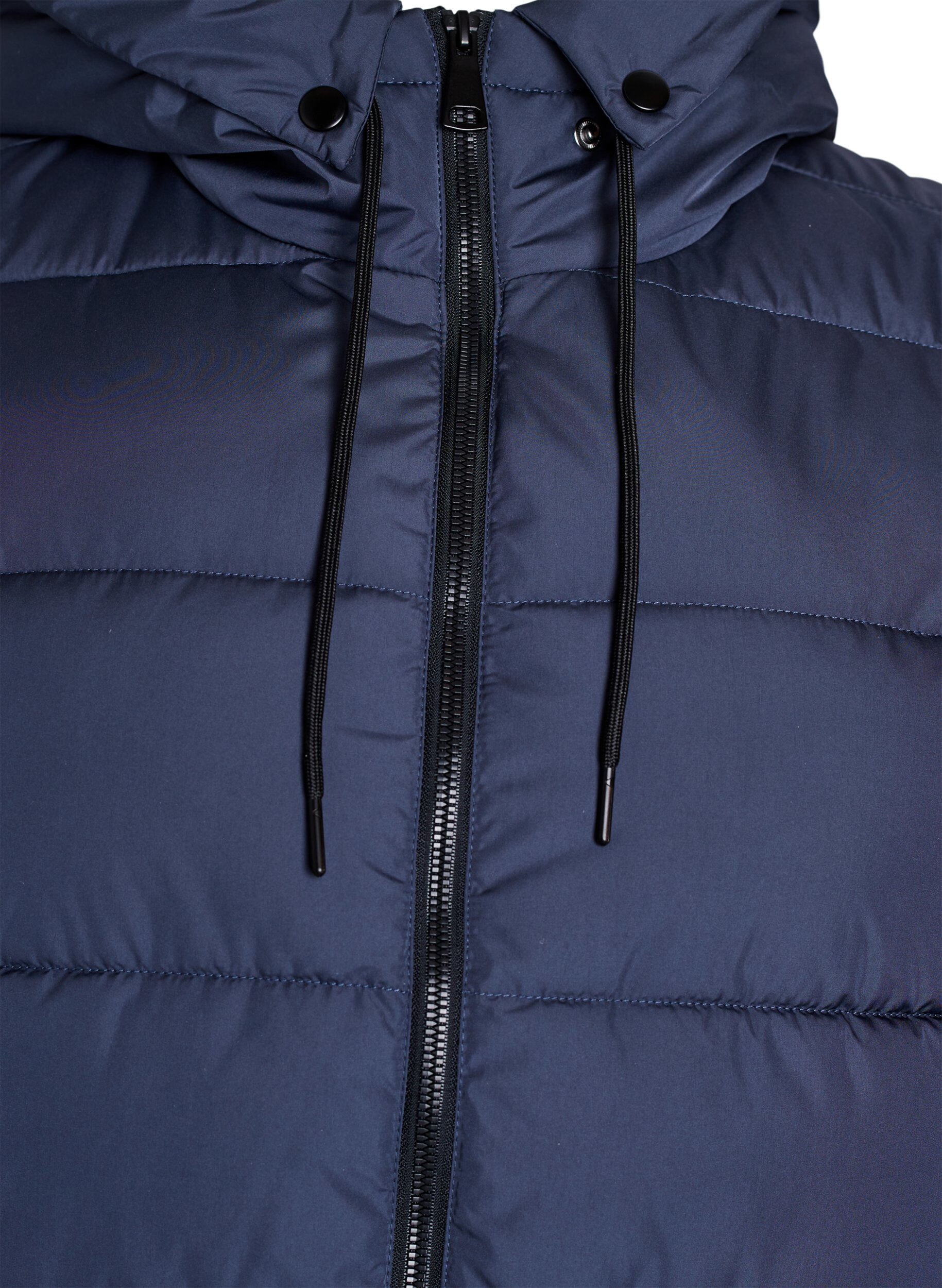 ZizzifashionLong vest with hood and pockets, Blue, Packshot image number 2