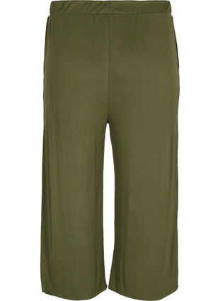 Cropped pyjama bottoms in viscose, Ivy Green, Packshot image number 1
