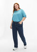 Viscose knitted blouse with 3/4 sleeves, Reef Waters, Model image number 2