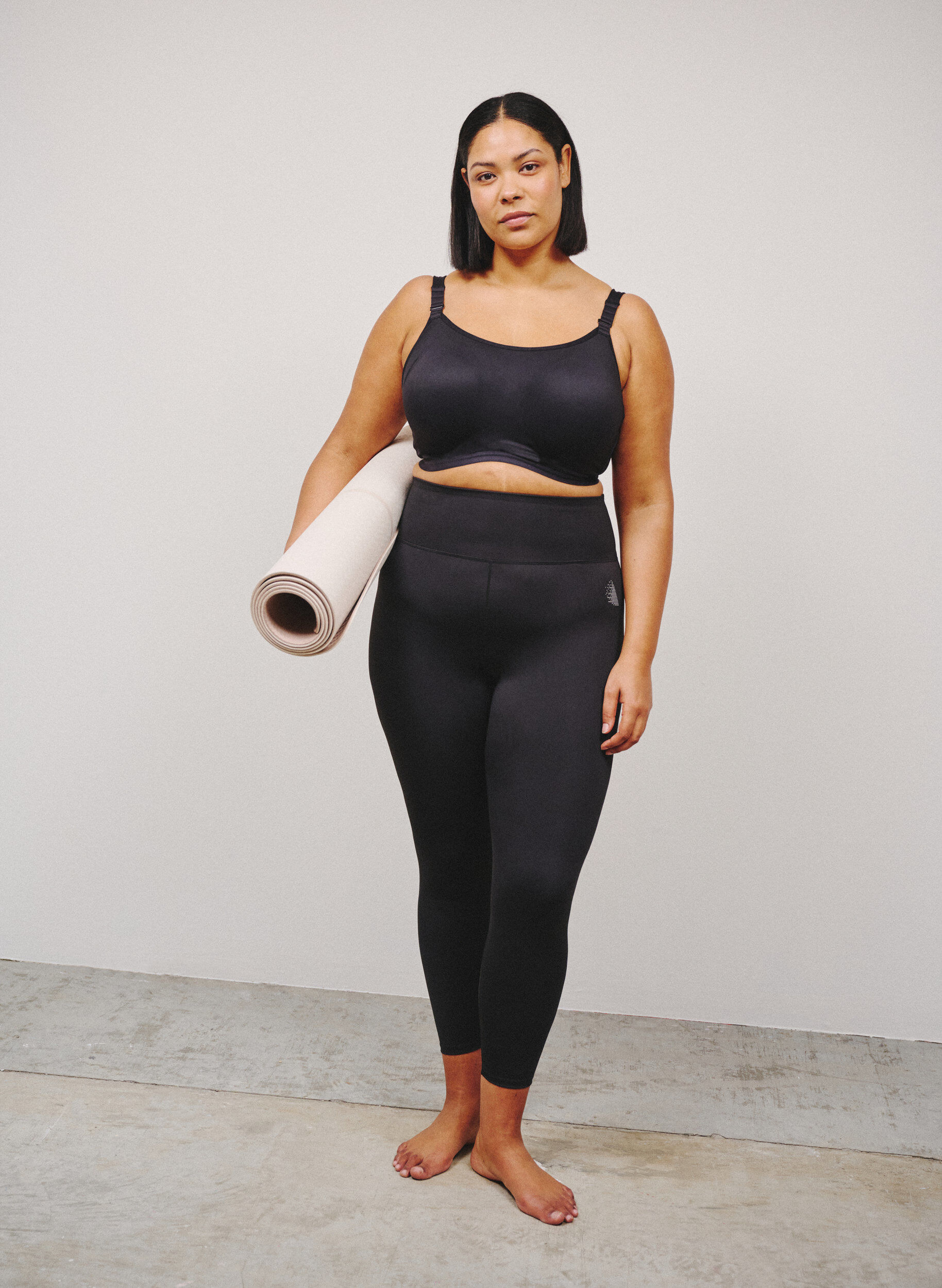 ZizzifashionTraining tights with a high waist and pocket in the waistband, Black, Image image number 0