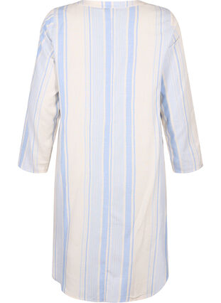 Striped dress with long sleeves, Birch w. Stripes, Packshot image number 1