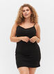 Long basic cotton top , Black, Model image number 0
