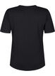 T-shirt in wool and viscose, Black, Packshot image number 1