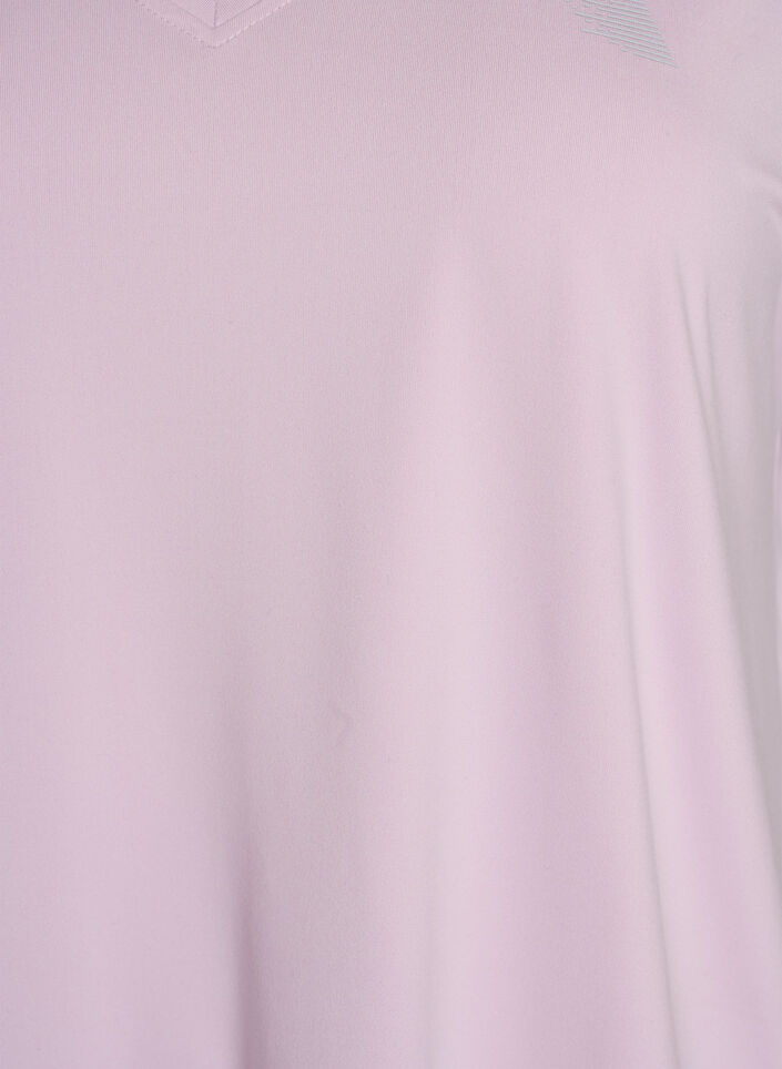 Loose training t-shirt with v-neck, Purple, Packshot image number 2