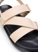 Wide fit - Leather sandal with adjustable straps, Beige, Packshot image number 3