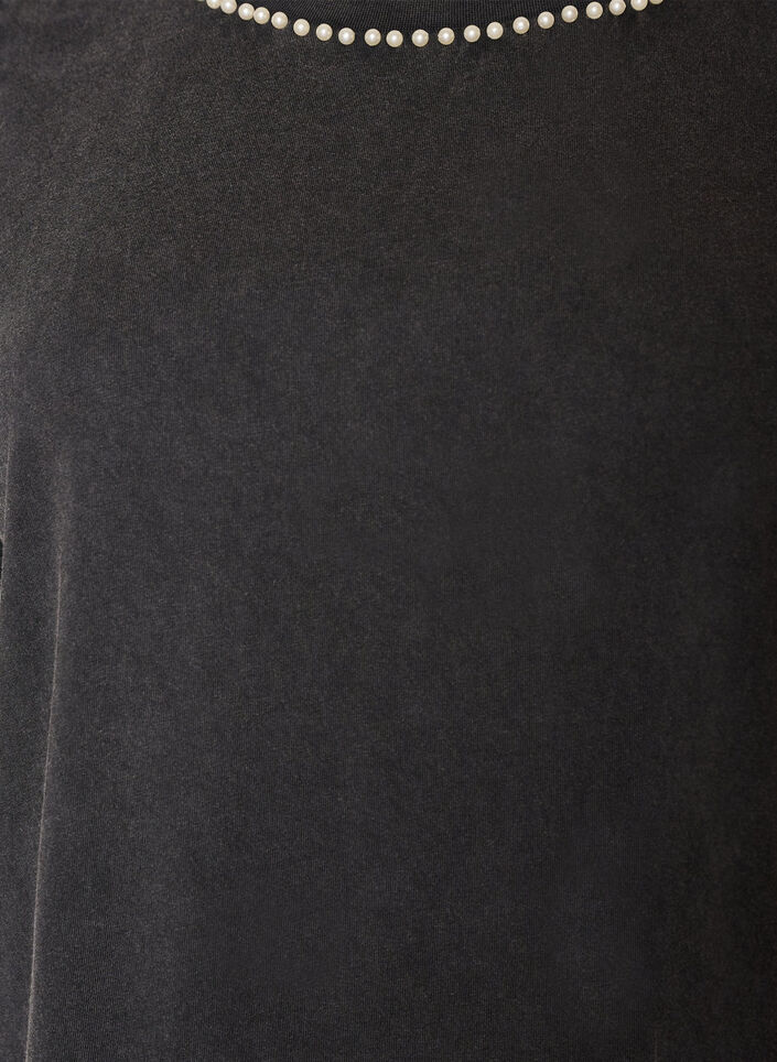 Organic cotton graphic T-shirt, Grey, Packshot image number 2