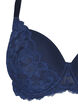 Lace bra with moulded cups, Blue, Packshot image number 2