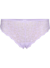 Floral lace thong with regular waist