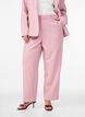 Tailored trousers with a high waist and straight fit, Rose, Model image number 2