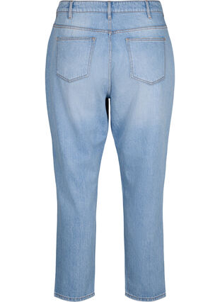 Mille mom fit jeans with destroy , Light Blue, Packshot image number 1