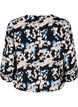Viscose blouse with print and smock, Black, Packshot image number 1