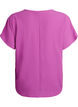 Blouse with short sleeves and a round neckline, Purple, Packshot image number 1