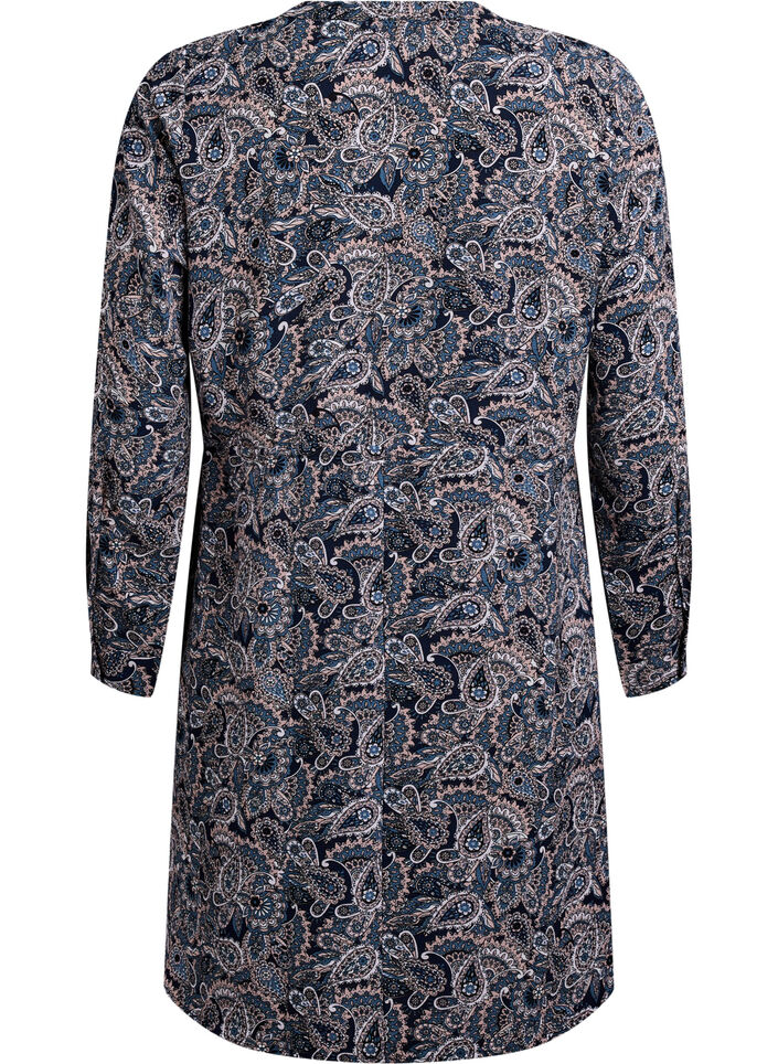 Knee-length dress with tie belt, Beige, Packshot image number 1