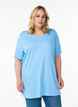 Single colour oversized t-shirt with v-neck, Light Blue, Model image number 0