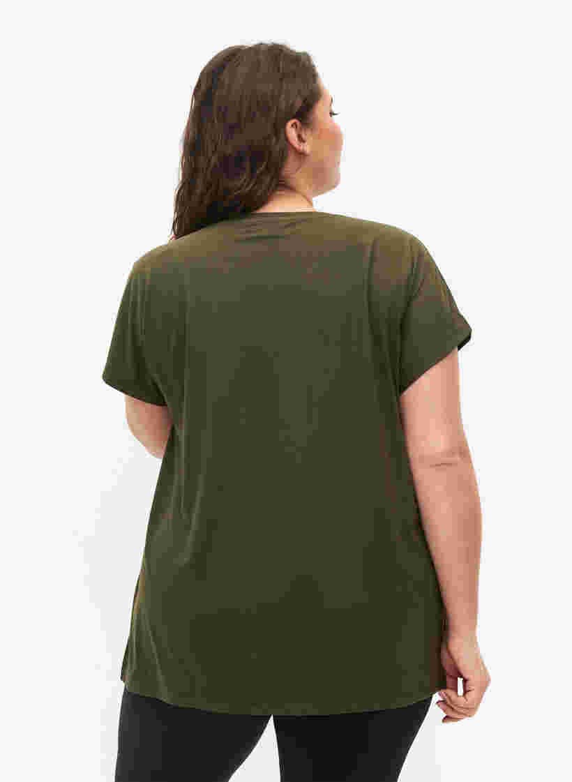 Short sleeved workout t-shirt, Forest Night, Model image number 1