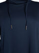 Short sweatshirt dress with high collar and pockets, Blue, Packshot image number 2