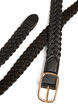 Braided belt in faux leather, Black, Packshot image number 2