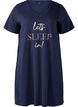 Organic cotton nightgown with v-neck, Blue, Packshot image number 0