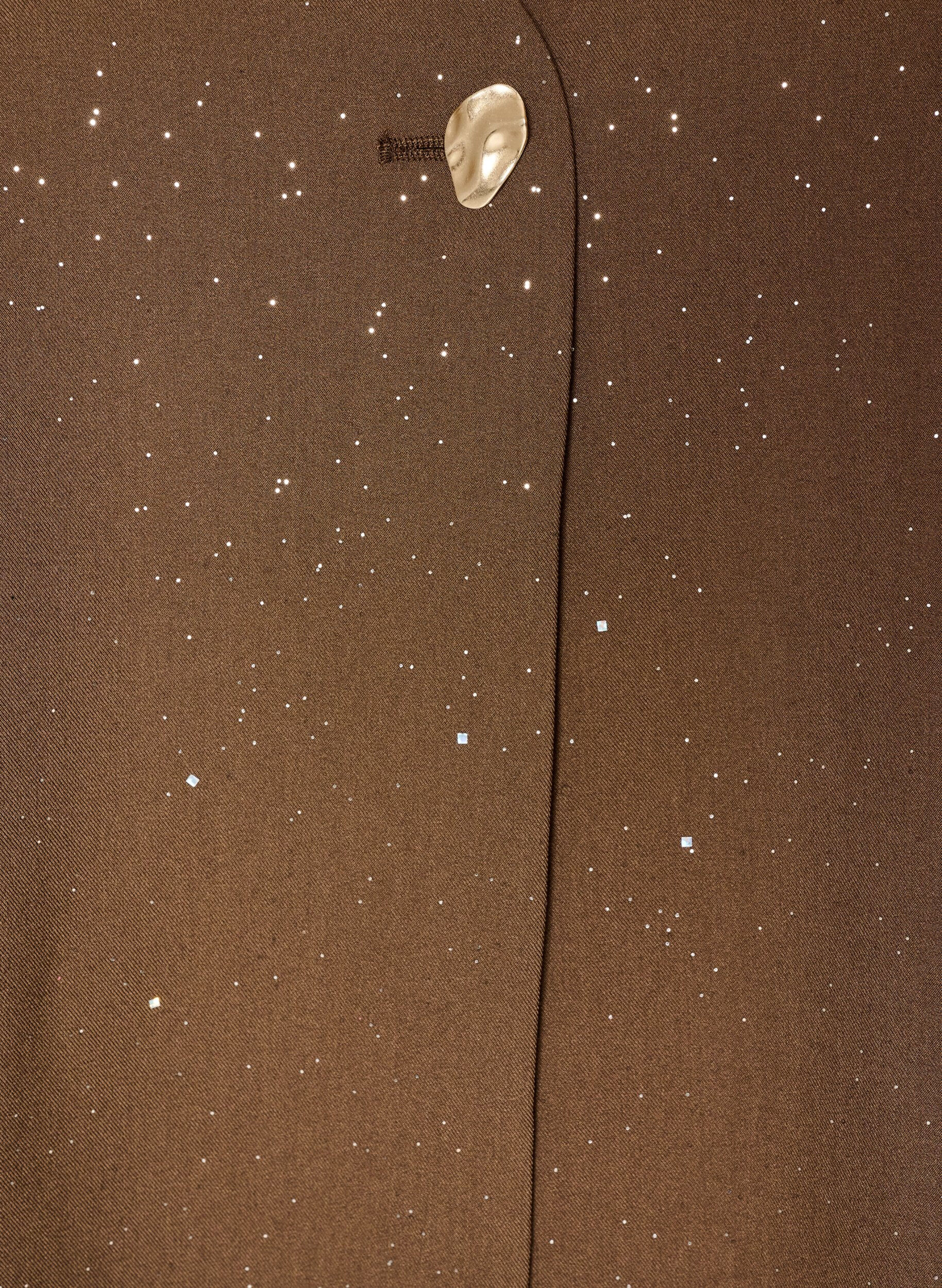 ZizzifashionBlouse with glitter and V-neck, Brown, Packshot image number 2