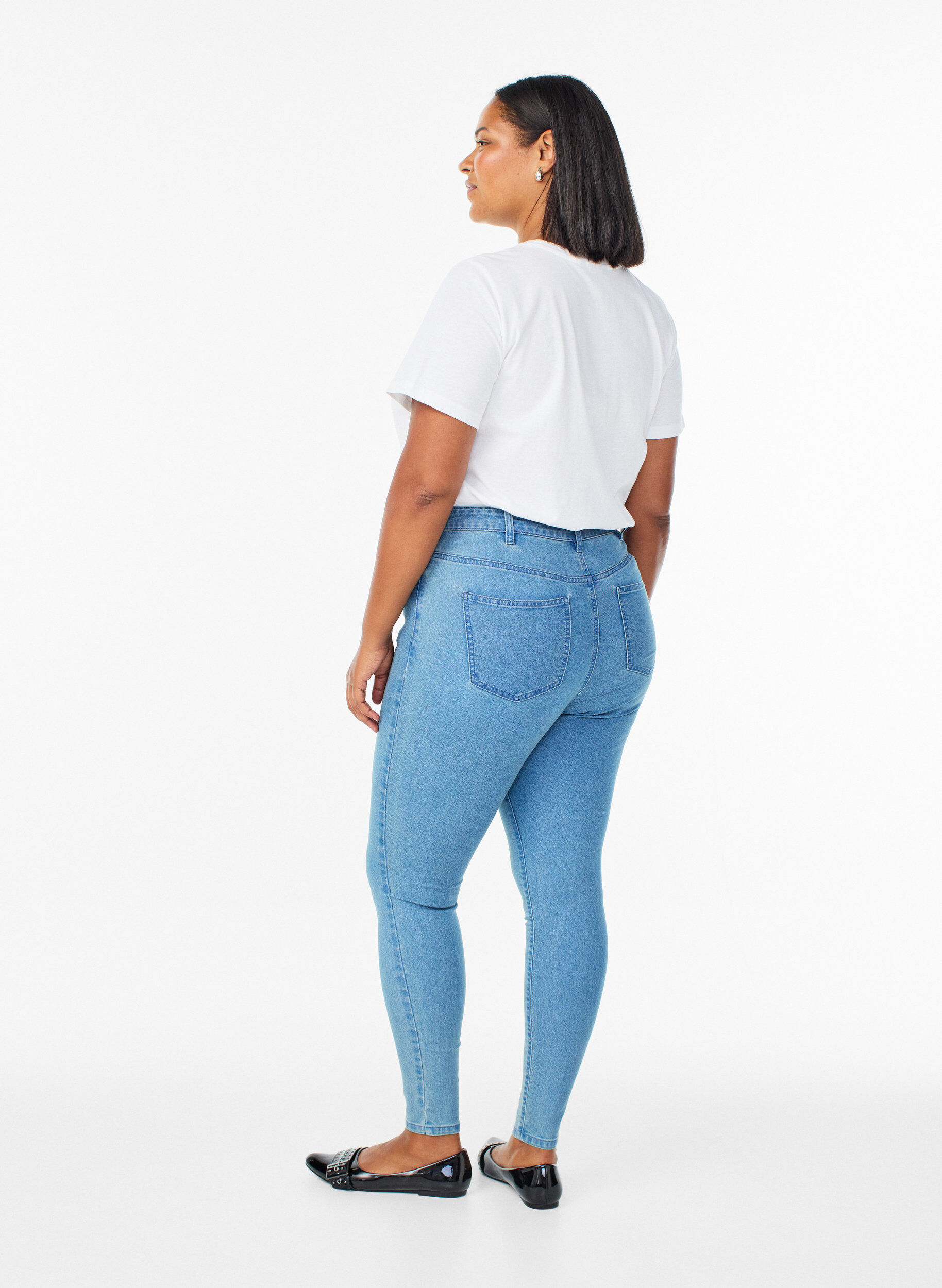 ZizzifashionAmy high-waisted super slim fit jeans, Light Blue, Model image number 1