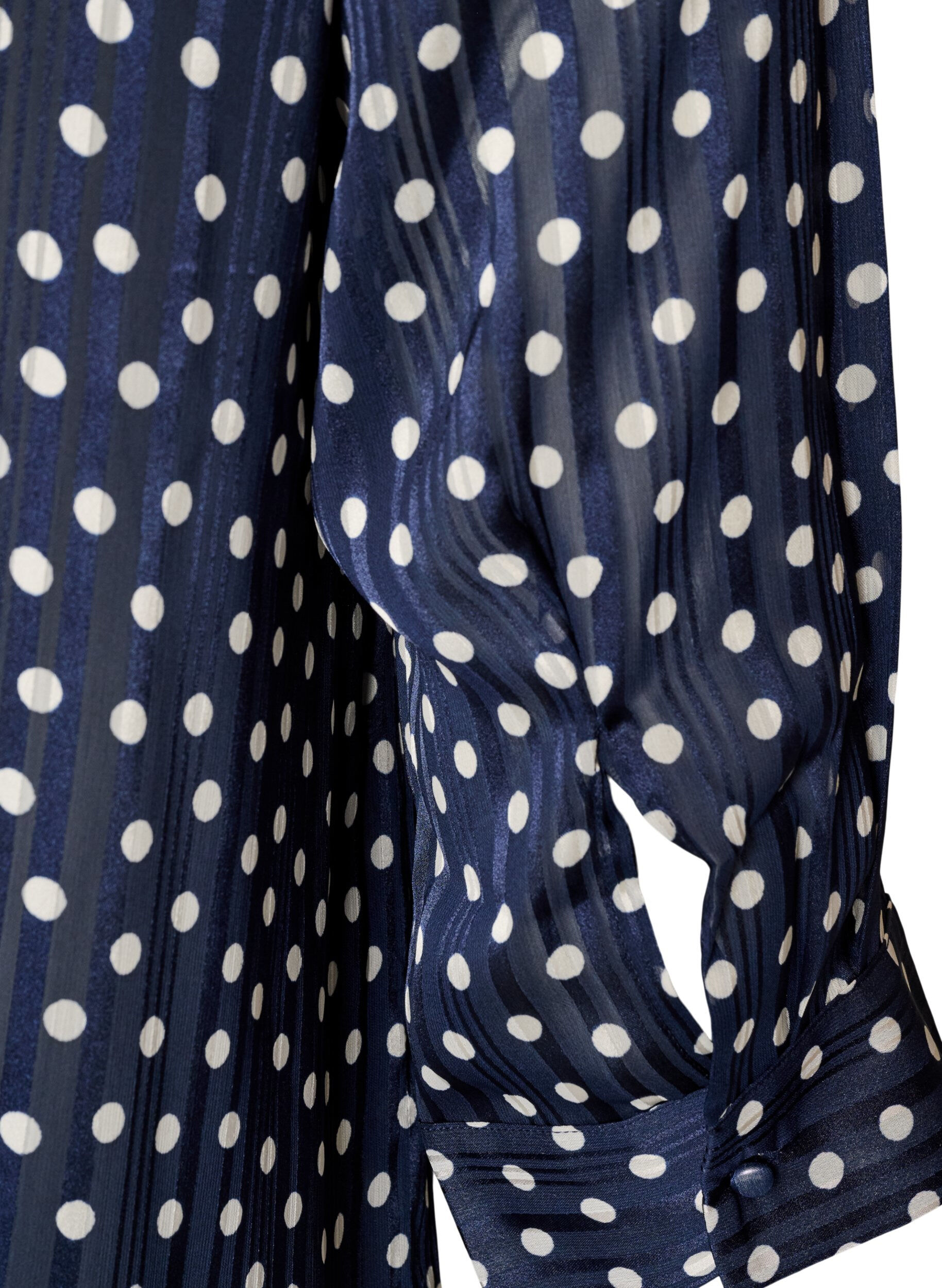 ZizzifashionPatterned shirt with a stand-up collar and 3/4-sleeves, Blue, Packshot image number 3