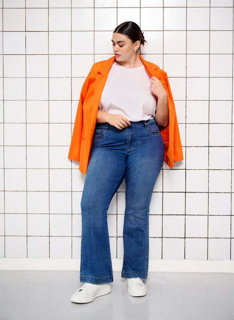 Simple blazer with button, Mandarin Orange, Image image number 1