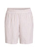 Striped shorts in linen and viscose, Beige, Packshot image number 0